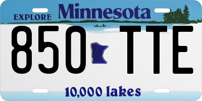 MN license plate 850TTE
