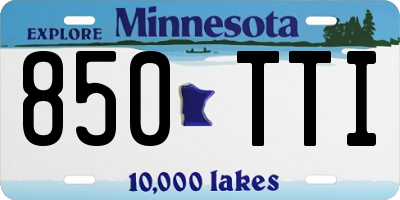 MN license plate 850TTI