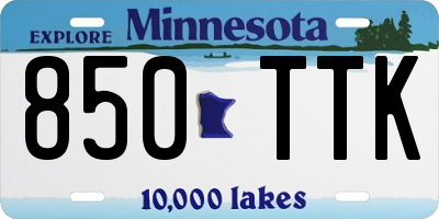 MN license plate 850TTK