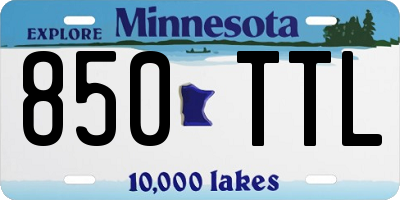 MN license plate 850TTL