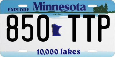 MN license plate 850TTP