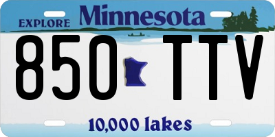 MN license plate 850TTV