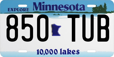 MN license plate 850TUB