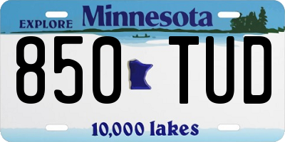 MN license plate 850TUD