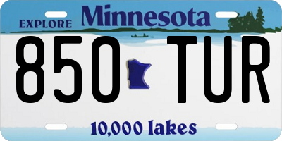 MN license plate 850TUR