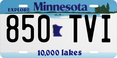 MN license plate 850TVI
