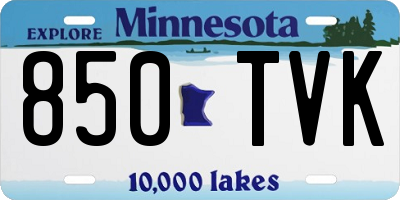 MN license plate 850TVK