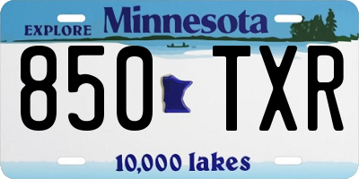 MN license plate 850TXR