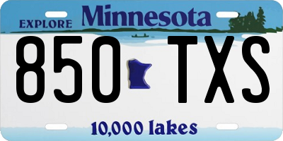 MN license plate 850TXS