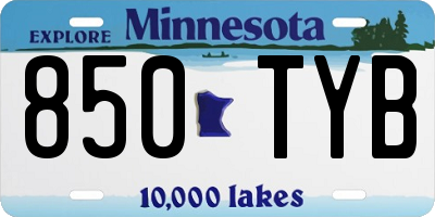 MN license plate 850TYB
