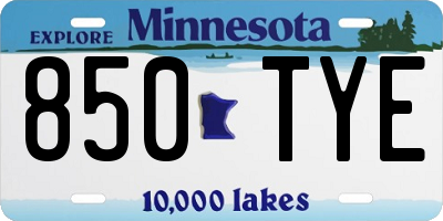 MN license plate 850TYE