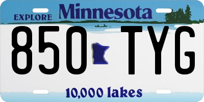 MN license plate 850TYG