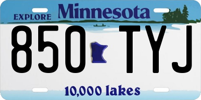 MN license plate 850TYJ
