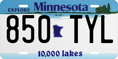MN license plate 850TYL