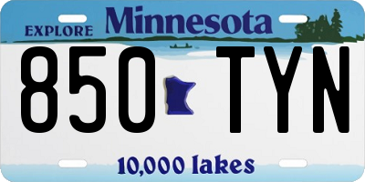 MN license plate 850TYN