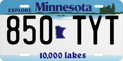 MN license plate 850TYT