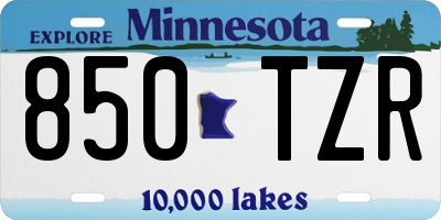 MN license plate 850TZR