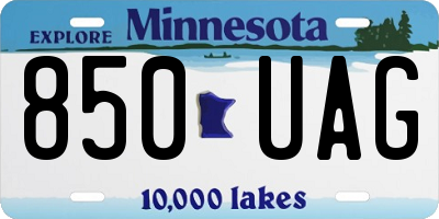 MN license plate 850UAG