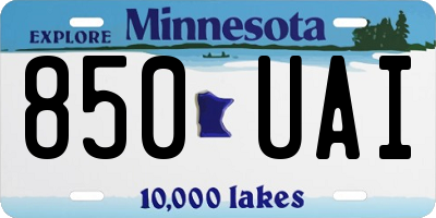 MN license plate 850UAI