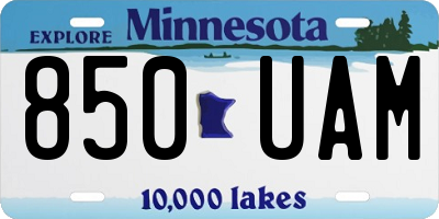 MN license plate 850UAM