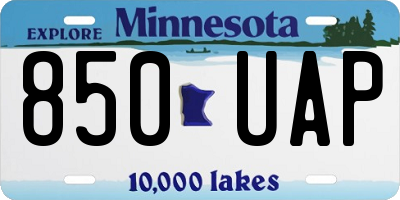 MN license plate 850UAP