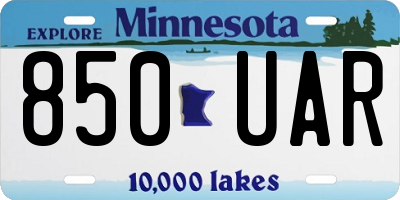 MN license plate 850UAR