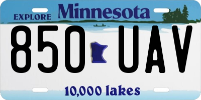 MN license plate 850UAV