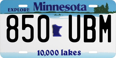 MN license plate 850UBM