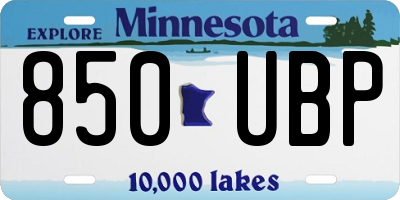 MN license plate 850UBP