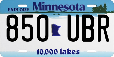 MN license plate 850UBR