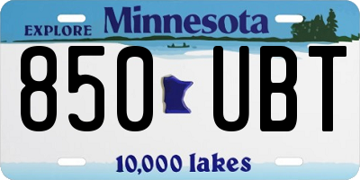 MN license plate 850UBT