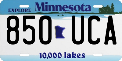 MN license plate 850UCA