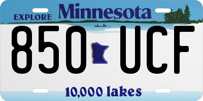 MN license plate 850UCF