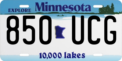 MN license plate 850UCG