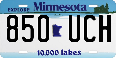 MN license plate 850UCH