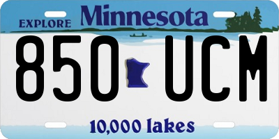 MN license plate 850UCM