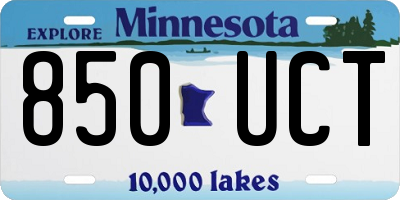 MN license plate 850UCT