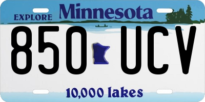 MN license plate 850UCV