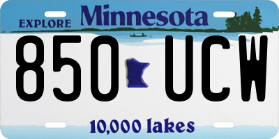 MN license plate 850UCW