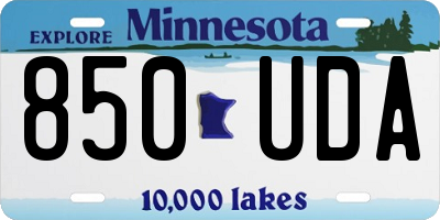 MN license plate 850UDA