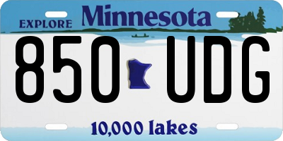 MN license plate 850UDG