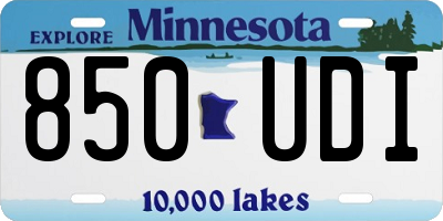 MN license plate 850UDI