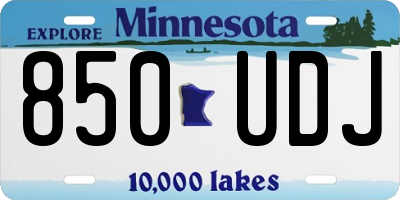 MN license plate 850UDJ