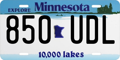MN license plate 850UDL