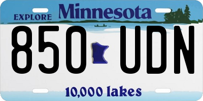 MN license plate 850UDN