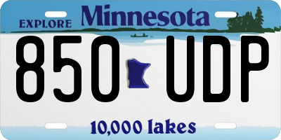 MN license plate 850UDP