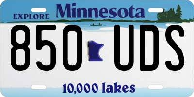 MN license plate 850UDS