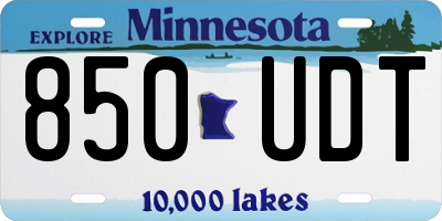 MN license plate 850UDT