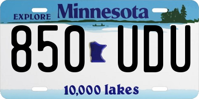 MN license plate 850UDU