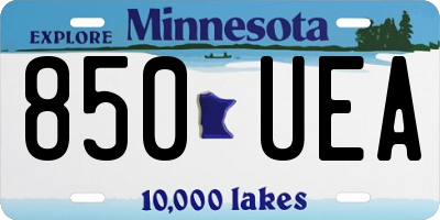 MN license plate 850UEA